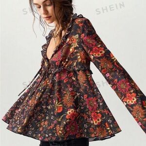 🌙SHEIN Bohemela Floral Print Vacation Shirt🌙